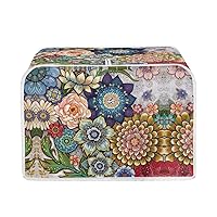 Bright Blossoms Toaster Covers 2 Slice Wide Slot Dustproof Fingerprint Protectors and Greasy Protection Anti-sputtering Machine Washable Women Gift