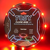 Flying Ring - 12 LEDs, Super Bright, Soft, Auto Light Up, Safe, Waterproof, Lightweight Frisbee, Cool Birthday, Camping, Easter Basket Stuffers & Outdoor/Indoor Gift Toy for Boys/Girls/Kids