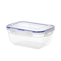 Large Plastic Food Storage Container with airtight Lid for Pantry, Fridge- 20 Cup, 160 Oz- BPA Free, Leakproof Sealed Container- Microwave, Dishwasher and Freezer Safe (5 Quart)