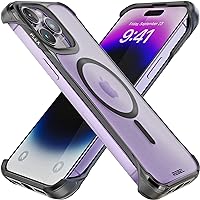 REBEL iPhone 14 Pro Max Case [Frosted FLEX Series] Exposed Sides for Comfort, Strong MagSafe Compatible, Translucent, Protective Shockproof, Upgraded Frameless Cover 6.7 Inch Phone 2023 (Frosted FLEX)