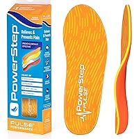 Powerstep Pulse Performance Running Insoles - Running Shoe Pain Relief Orthotic - Athletic Arch Support Inserts for Plantar Fasciitis, Heel & Foot Pain