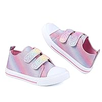 Kids White Shoes Toddlers Canvas Sneakers Slip-on Light Weight Comfortable Causal Running Shoes Skin-Friendly for Boys Girls