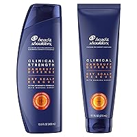 Dandruff Shampoo and Conditioner Set, Clinical Strength, Selenium Sulfide Formula, Dry Scalp Relief with Manuka Honey, Up to 100% Flake Protection, 13.5 & 9.1 Fl Oz, 2 Pack
