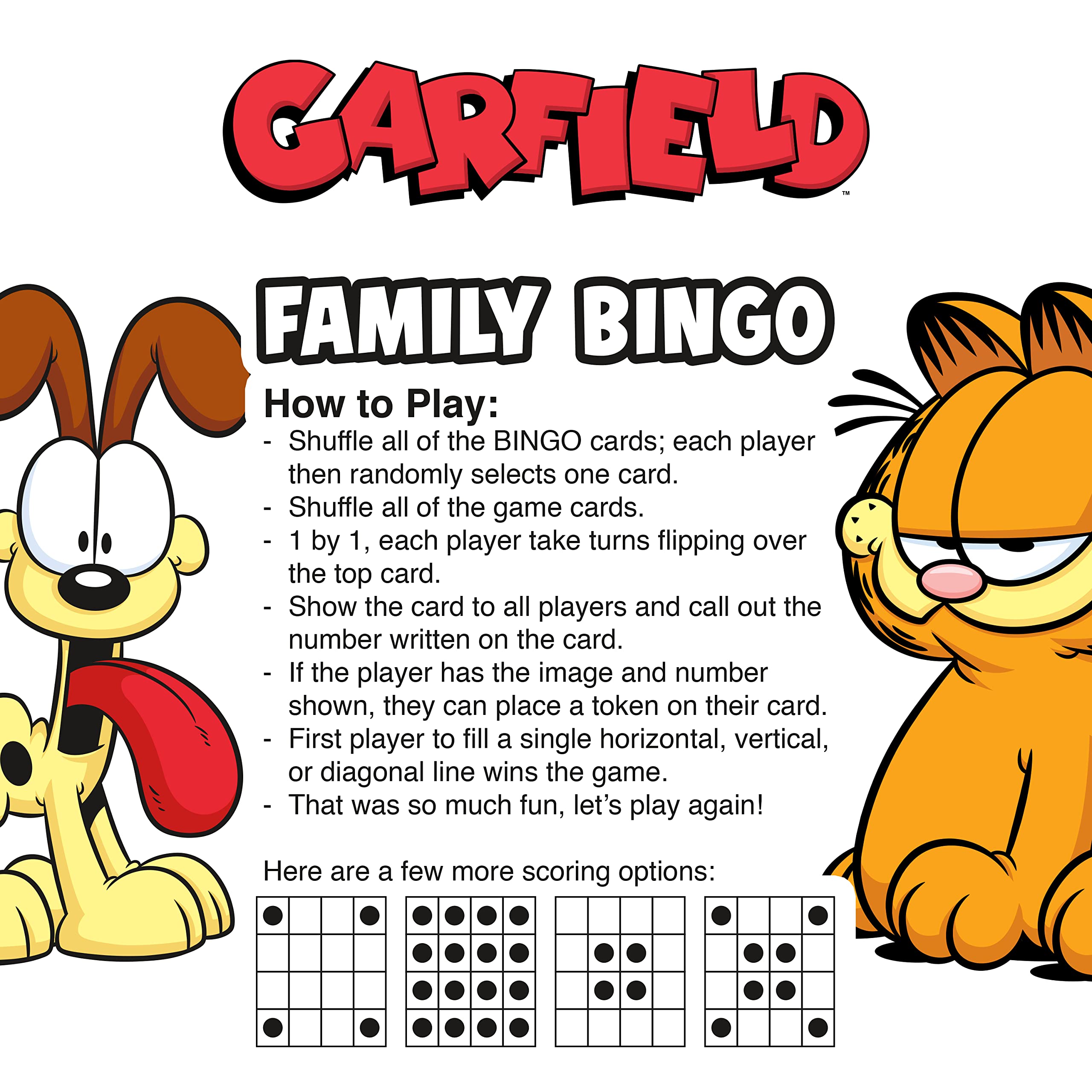 AQUARIUS - Garfield Family Bingo Game