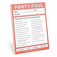 Knock Knock Party Foul Nifty Note, Checklist Memo Pad, 4 x 5.25-inches