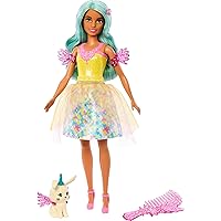 Barbie A Touch of Magic Doll, Teresa with Fairytale Outfit & Fantasy Hair with Comb & Pet Accessories
