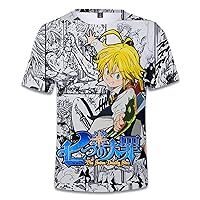 Kids Boys The Seven Deadly Sins Round Neck 3D Tees Shirt for Summer(2T-12Y)