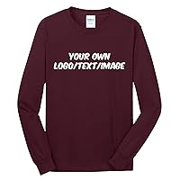 INK STITCH Unisex PC54LS Design Your Own Custom Cotton Long Sleeve Shirts - Mulicolors