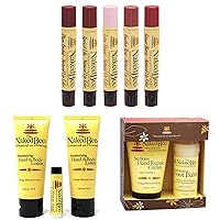 The Naked Bee Orange Blossom Honey Lotion and Lip Balm Set, Hydrating, Moisturizing, and Natural Skin Care + Natural Lip Color + Orange Blossom Honey Serious Restoration For Hands & Feet Gift Set