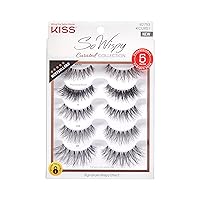 So Wispy Curated Collection of Bestselling False Eyelash Styles Multipack, Volume & Curl, Lash Extensions Look, Signature Wispy Effect, Cruelty Free, Reusable, Contact Lens Friendly, 5-Pair