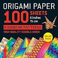 Origami Paper 100 Sheets Rainbow Patterns 6