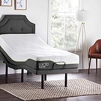 Lucid L300 Twin XL Adjustable Bed Frame with Lucid 10 inch Latex Hybrid Twin XL Mattress