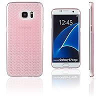 Xcessor Crystal Shine Glossy Flexible TPU case for Samsung Galaxy S7 Edge SM-G935. Transparent/Pink