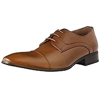 MM/ONE Oxford Shoes Shoes Men's Shoes Lace-up Fake Cap Toe Black Brown Dark Brown