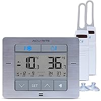 AcuRite Digital Wireless Fridge and Freezer Thermometer with Alarm, Max/Min Temperature for Home and Restaurants (00515M) 4.25
