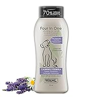 Wahl USA 4-in-1 Calming Pet Shampoo for Dogs – Cleans, Conditions, Detangles, & Moisturizes with Lavender Chamomile - Pet Friendly Formula - 24 Oz - Model 820000A