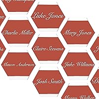 Acrylic Place Cards - 2 x 3.5 Inch Hexagon Acrylic Blanks for Acrylic Signs and Table Place Cards, 80Pc