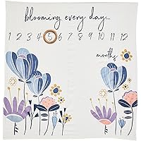 HonestBaby Baby Organic Cotton Milestone Blanket, Blooming & Blossoming, One Size