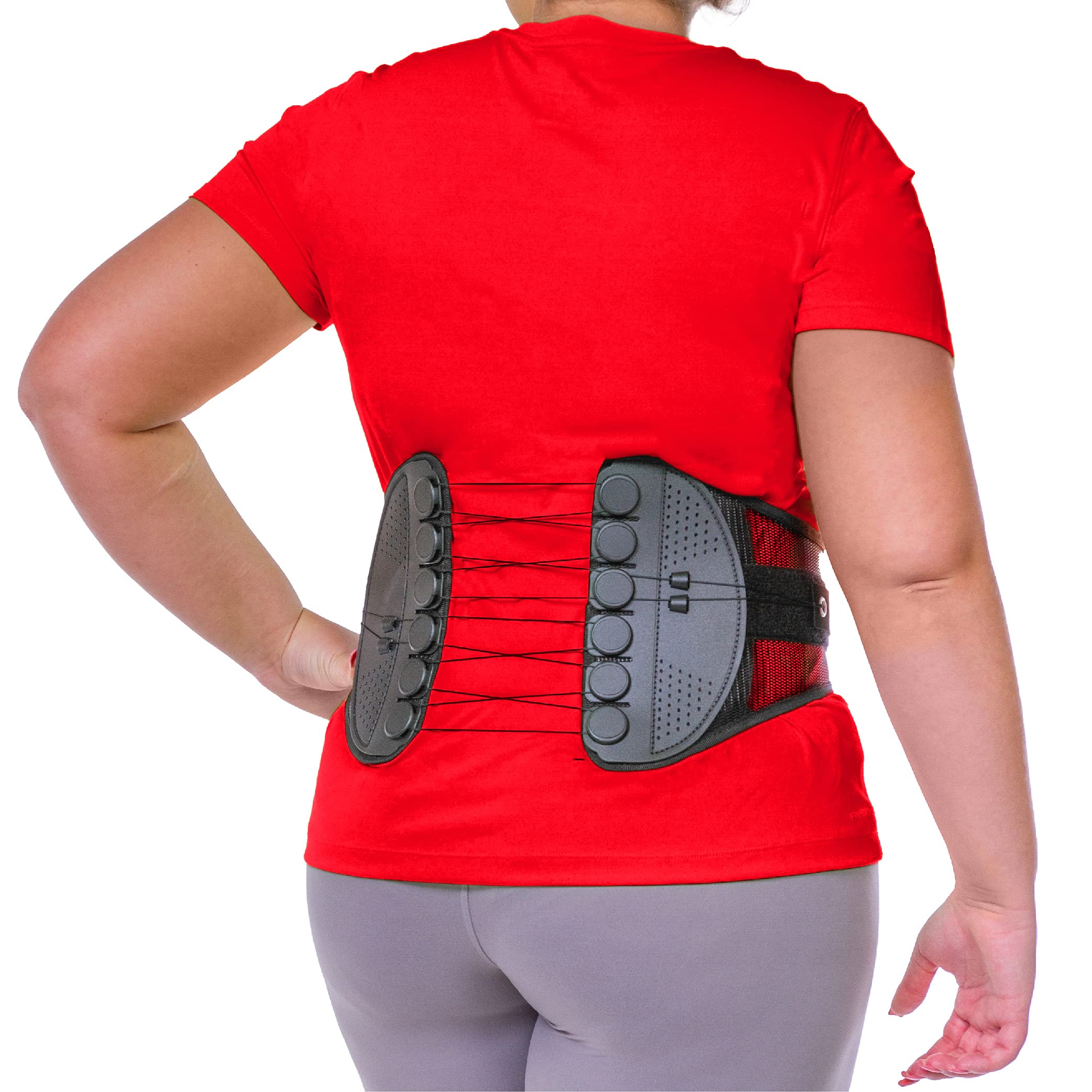 BraceAbility Spine Sport Lower Back Brace - Working Out, Exercise, Run, Kayak, Golf, Gym, Manual Labor, Tennis, Athletic Lumbar Corset for Active W...