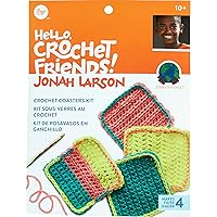 3629010001 Jonah's Hands Coaster Crochet Kit for Beginners, 5 pcs, Multicolor