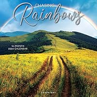 Graphique 2024 Chasing Rainbows Wall Calendar | 12” x 12” | Thick Paper | Home & Office Organizer | Large Monthly Grid | 3 Languages & Marked Holidays | 4 Month Preview Page for 2025