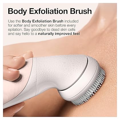 Braun Epilator Silk-épil 9 9-030 with Flexible Head, Facial Hair Removal for Women and Men, Hair Removal Device, Shaver & Trimmer, Cordless, Rechargeable, Wet & Dry, Beauty Kit with Body Massage Pad