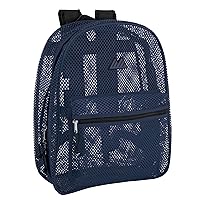 Summit Ridge Mesh Backpacks for Kids, Adults, School, Beach, and Travel, Colorful Transparent Mesh Backpacks with Padded Straps Large