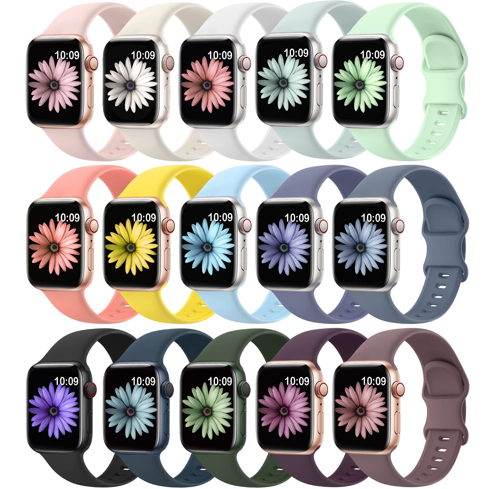 Apple Watch Band Women Silicone Replacement Strap IWatch SE Series 7 6 5 4  3 2 1