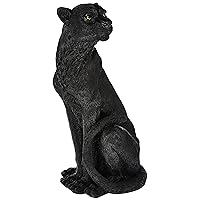 Design Toscano Pensive Panther Black Jaguar Statue