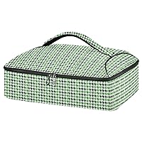 Potluck Casserole Tote Houndstooth-green-plaid-lattice Casserole Carrier Lunch Tote Food Carrier