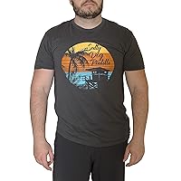 Salty Dog Men's 100% Ringspun Cotton Slim-fit Retro Ocean Lifeguard T-Shirt Dark Gray Tri-Tone