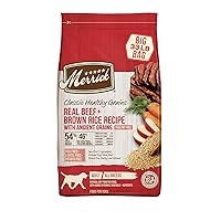 Merrick Healthy Grains Premium Adult Dry Dog Food, Wholesome and Natural Kibble with Beef and Brown Rice - 33.0 lb. Bag
