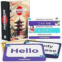Japanese Conversational Phrase Flash Cards - 75 Beginner Sayings for Travel, Memory, Quick Reference - Educational Language Learning Resource Tool - Fun Play - Kids, Students, Classroom, Homeschool