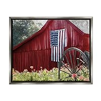Stupell Industries Country Farm Meadow Americana Floating Framed Wall Art, Design by Kim Allen