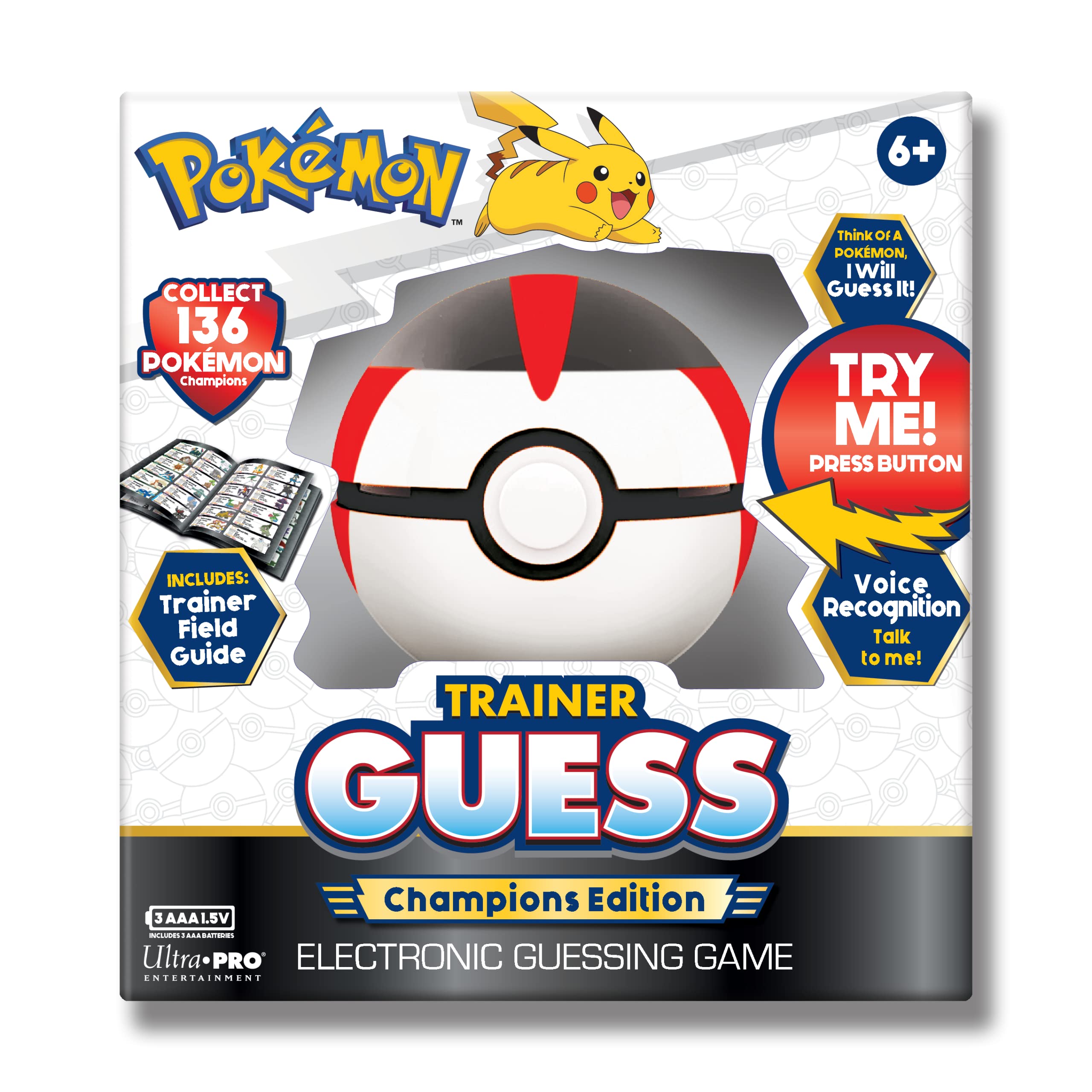 Pokemon Trainer Guess - Champion Pokemon Toy, I Will Guess It! Electronic Voice Recognition Guessing Brain Game Pokemon Go Digital Travel Board Games Toys