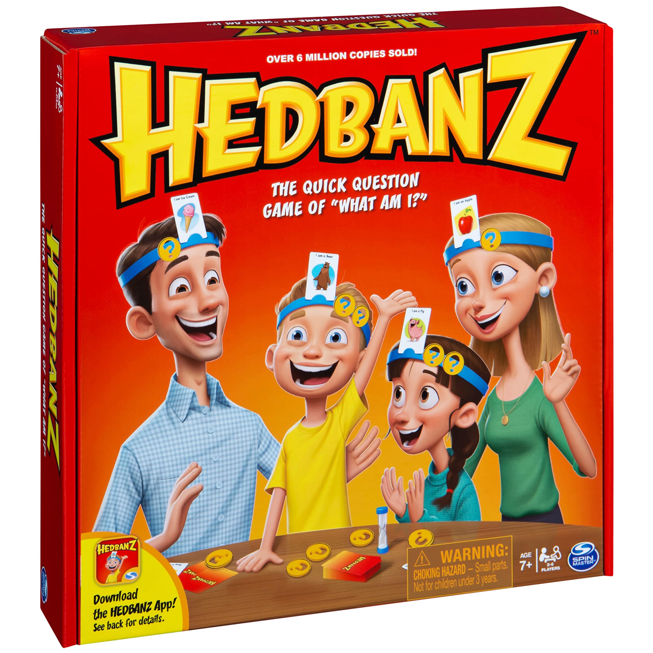Hedbanz, Quick Question Picture Guessing Family Game for Game Night Headbands Board Game, for Adults and Kids Ages 7 and Up (Edition May Vary)