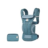 Omni Breeze All Carry Positions Breathable Mesh Baby Carrier with Enhanced Lumbar Support & Airflow (7-45 Lb), Twilight Blue Daisies