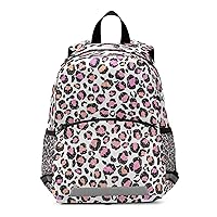 ALAZA Colorful Glitter Leopard Spots Casual Daypacks Bookbag School Bag with Chest Strap