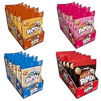 Cookies Bundle - Chocolate, Vanilla, Strawberry and Caramel Crème Filled - 2.2 oz, Pack of 6 - Bite Sized Cookies with Fun Panda Sports