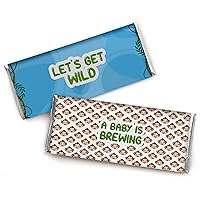 Chocolate Bar Wrapper Labels For Baby Shower Jungle, Girl/Boy Theme Chocolate Bar Wrapper Labels- Pack of 30 PCS (No Candy)