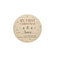 Pearhead Wooden First Christmas Sign, Baby's First Holiday Season, Christmas Gift Ideas, Christmas Photo Prop For Kids, Newborn Holiday Announcement Board