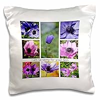 Taiche - Collage - Anemone Flower - I Am So Sorry for Your Loss - Pillow Cases (pc-375716-1)