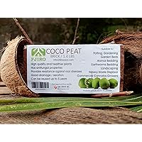 | Premium 100% Organic Coconut Coir with Low EC & pH Potting Substrate Soil for Plants | Brick 1.4 lbs