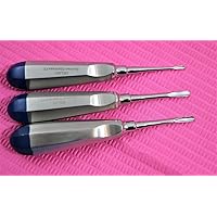 German 3 PC Straight Dental Surgery EXTRACTING LUXATING APICAL Root TIP Elevator NO 301 34 34S