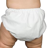 I.C. Collections Baby Boys White Batiste Diaper Cover Bloomers