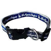 MLB Los Angeles Dodgers Licensed PET COLLAR- Heavy-Duty, Strong, and Durable Dog Collar. Available in 29 Baseball Teams and 4 Sizes