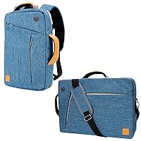 Vangoddy Slate 3-in-1 Universal 17.3 17-inch Covertible Laptop Messenger Shoulder Bag (Blue)