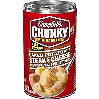 Campbell's Chunky Soup, Baked Potato with Steak and Cheese Soup, 18.8 Oz Can