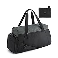 Gym Bags for Men Women, Foldable Travel Duffle Bag, Lightweight Weekender Duffel Bag With Shoe Compartment, Water Resistant Workout Duffle Sports Bag for Travel Yoga, Black