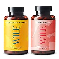 Perimenopause Support + Women's Stress Supplements, 2-Pack Mood & Menopause Support for Women, (2) Bottles of 60 Capsules Each, 120 Total
